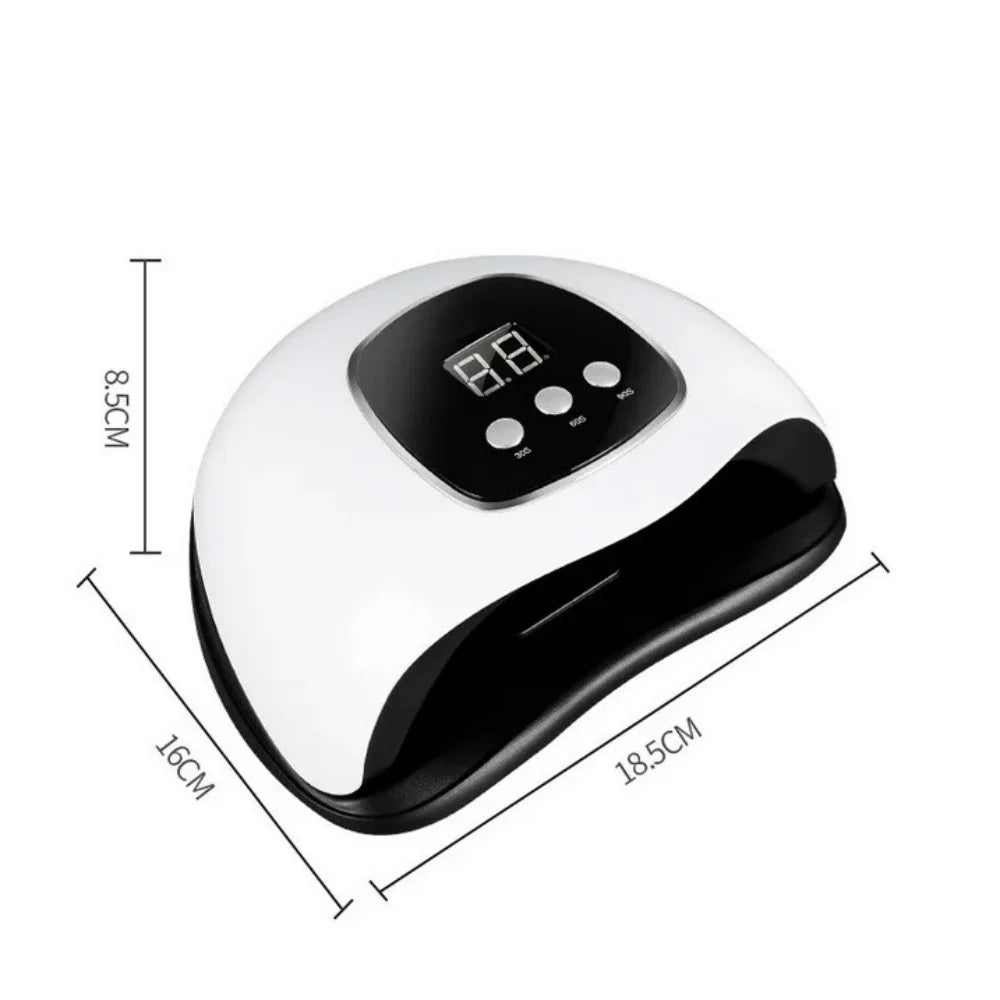 Fast-Drying UV Nail Lamp with Automatic Sensor & Timer – Professional White Nail Dryer