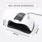 UV Nail Dryer Lamp - Quick Dry 66 LED Gel Nail Light with 4 Timer Settings