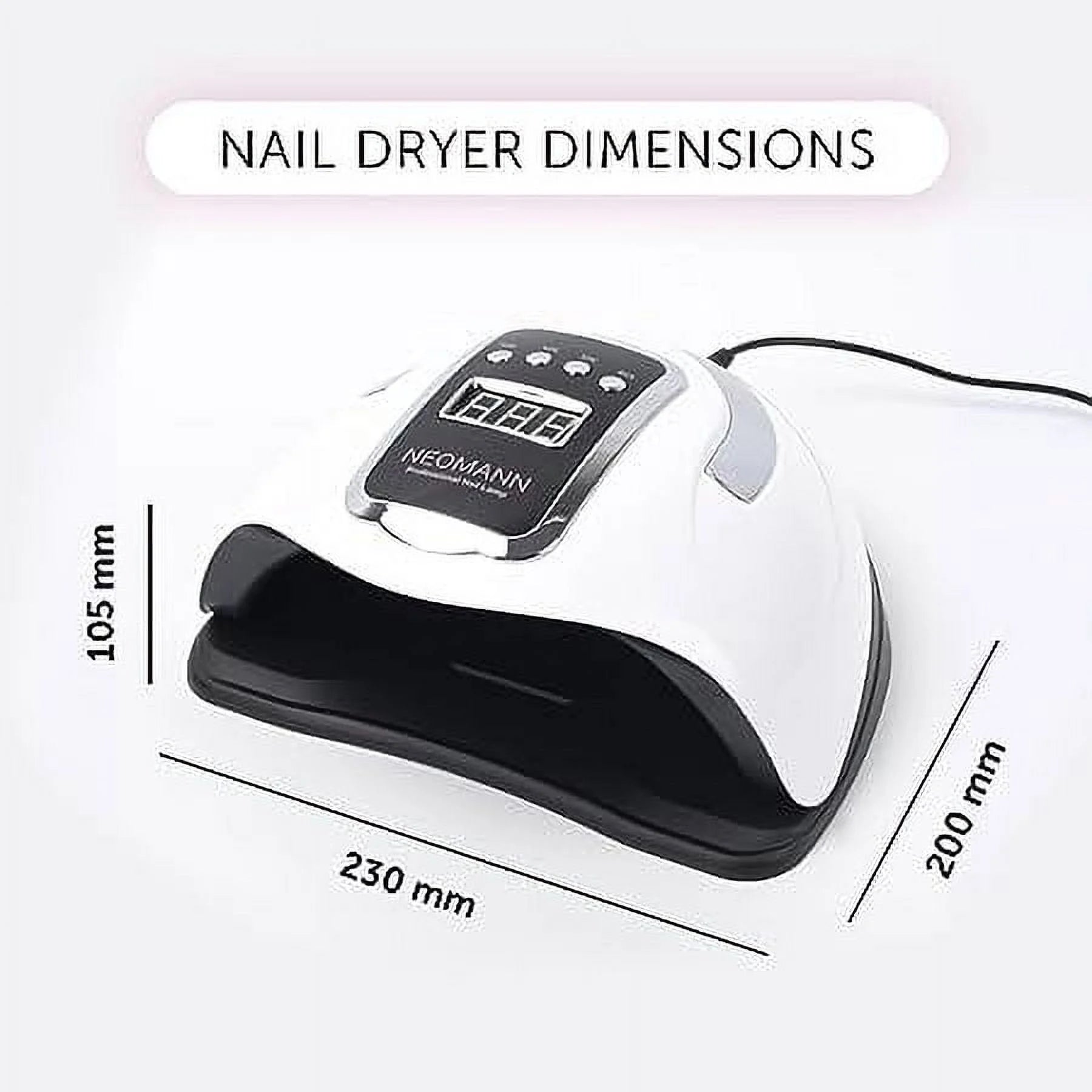 UV Nail Dryer Lamp - Quick Dry 66 LED Gel Nail Light with 4 Timer Settings