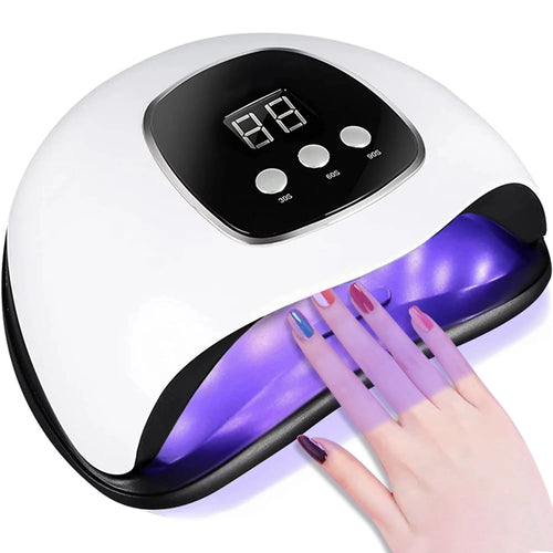 Fast-Drying UV Nail Lamp with Automatic Sensor & Timer – Professional White Nail Dryer