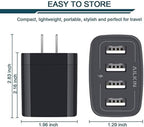 4.8A 4-Port USB Wall Charger Cube - Dual Pack, Compatible with iPhone 15/14/13 Pro Max and Samsung Galaxy S23/S22/S21/S20